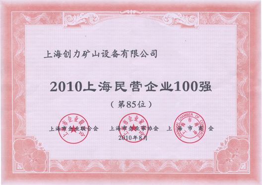 我司榮獲“上海民營企業(yè)百強(qiáng)”稱號(圖1)